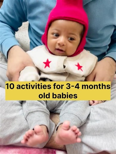 10activities for 3-4 month old babies #healthyparenting #newbornbaby#parenthack #babycare #mommytips