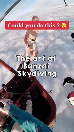 What is Banzai Sky diving ? #skydiving #extremesports #challenge #facts #didyouknow #fyp #foryou