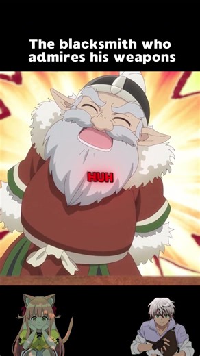 The blacksmith who admires his weapons ⚔️❤️ #anime