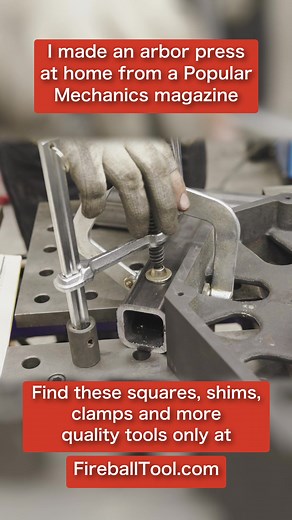 I dive into my collection of Popular Mechanics Magazines to build something from the distant past! I build an arbor press from scratch using some of my favorite tools. Then, I test it to see if it can press as hard as it claims. I demonstrate stick welding, drilling, and shimming. 1 of 3. Find these tools and the full video at: FireballTool.com #arborpress #press #cycleskates #skates #reels #shorts #test #fyp #fireballtool #USA #AmericanMade #machineshop #shop #featured #FixtureTable #Fabricatio