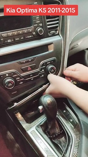 KIA K5 Optima 2011-2015 factory radio removal #kia #kiak5 #kiaoptima #fyp #androidradio #caraudio #autoradio #androidstereo #Carplay #carradio #androidscreen