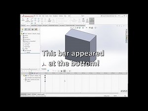 9. Strange Bar at the Bottom of SolidWorks Screen