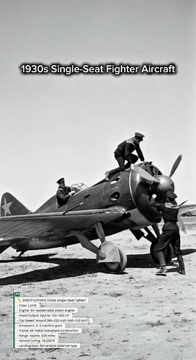 Legendary 1930s Fighter Plane — The Dawn of Aerial Combat ⚙️ #WWIIPlane #AviationHistory #FighterJet