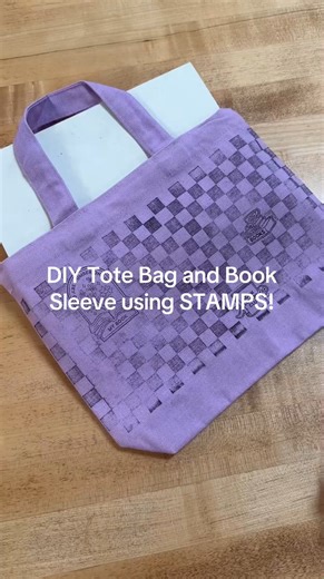 Our decorated tote bag and book sleeve are full of rustic, vintage charm—we're so obsessed with how it turned out! Wouldn't this make the perfect personalized gift for your favorite bookworm?!  What a fun experiment... should we try more DIYs like this in the future?  | Hero Arts | Facebook