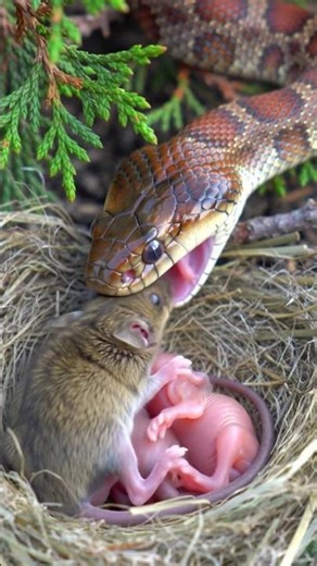 Corn Snake vs Mother Mouse: Shocking Macro Wildlife Attack!
