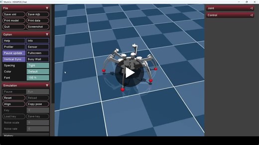 #robotics #hexapod #robotsimulation #mujoco #inversekinematics #urdf #mjcf #python #cad #gaitplanning | Kshitiz Mishra