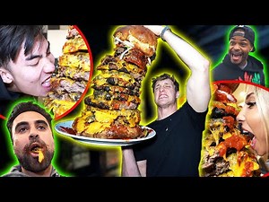 YOUTUBERS EAT THE WORLD'S BIGGEST CHEESEBURGER!