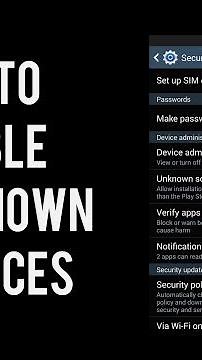 How to enable Unknown Sources for Android devices