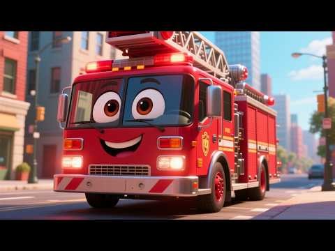 Fire Truck Rescue Song 🚒 | Nee Naw Siren Song for Kids | Fun Emergency Vehicles Nursery Rhyme