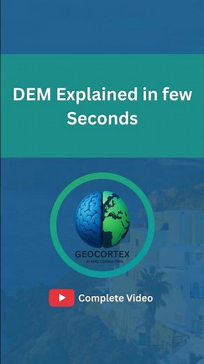 DEM Explained in 10 Seconds | Digital Elevation Model in GIS #gis #geospatial #remotesensing
