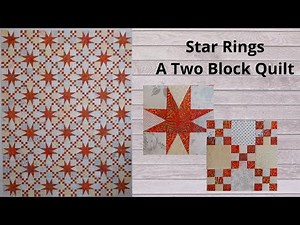 Star Rings Free Pattern Quilt Tutorial for Rotary Cutting and AccuQuilt Using Low Volume Prints