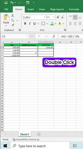 How to Add Hours to Time in Excel ⏰ Step by Step!