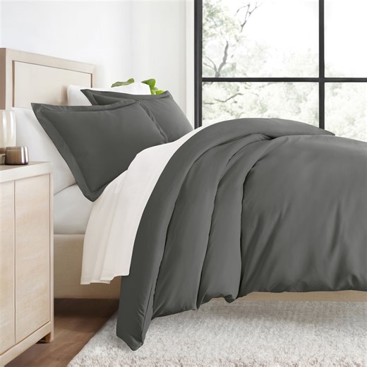 Ultra Soft & Breathable - Duvet Cover Set - King/Cal-King Light Gray Bedding by Comfort Canopy
