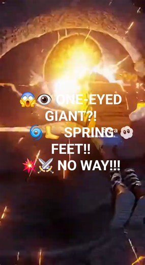 Roblox 😱 Spring Feet vs One-Eyed Giant ⚔️💥 (INSANE CAVE FIGHT!!)