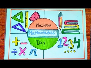 National Mathematics Day Poster Drawing || How to draw Mathmatics day drawing easy step