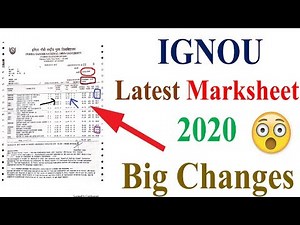 IGNOU LATEST MARKSHEET & PROVISIONAL DEGREE 2020 || Big Changes in IGNOU Marksheet 2020 ||