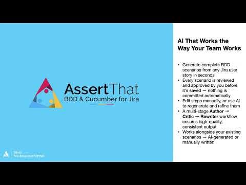 AI Test Case Generation for Jira | AssertThat BDD & Cucumber