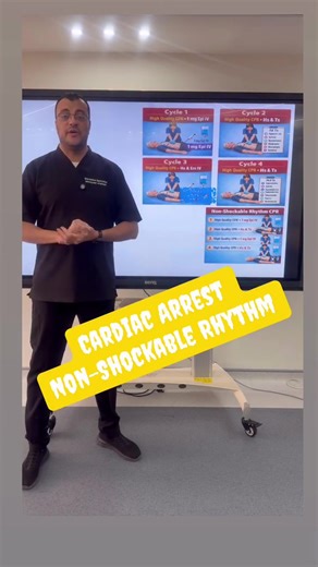 🚨 Cardiac Arrest – NON-Shockable Rhythm (Asystole / PEA) 🚨 First 4 Cycles Management (ACLS Focus): 🧠 Key Points: ✔ No defibrillation ✔ Minimize CPR interruptions ✔ Reassess rhythm every 2 min ✔ Treat reversible causes aggressively #CardiacArrest #NonShockableRhythm #Asystole #PEA #EmergencyNursing