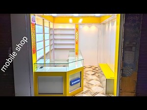 mobile shop decoration ideas |mobile shop interior design//Carpentry Skill