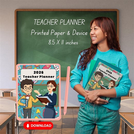 Digital Teacher Planner PDF: Academic Lesson Organizer, Goodnotes iPad (8.5x11, 70 Pages) - Etsy