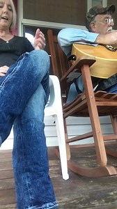 New front porch song y’all 😉. I AM BLESSED! I am so blessed to get to sit on the porch and sing these songs with my daddy. God is good ❤️❤️❤️ | Angie Napier Sutherland