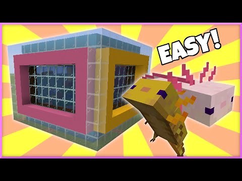 Minecraft 1.17 Snapshot Axolotl Aquarium Tutorial - Super Easy Build!