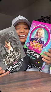 14K views · 2.3K reactions | Trying the Wednesday Cookies & Crème cereal and the NEW Enid Howlin’ Confetti Cake flavor—just in time for Season 2 of Wednesday on Netflix. Who’s watching? @netflix @kelloggsus | Munch With Des | Facebook