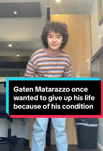 Gaten Matarazzo once wanted to give up his life because of his condition.#gatenmatarazzo #StrangerThings #fyp #Dustin