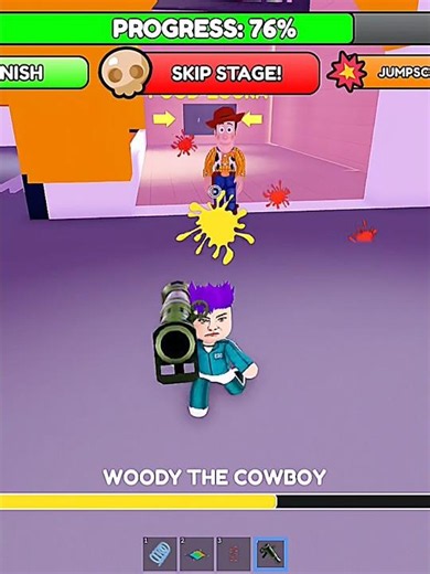 thanos iq 🧠 level 9999999 vs woody the cowboy #roblox #shorts