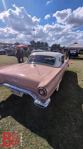 Check out this 1957 Ford T-Bird convertible in pink at the 2024 Goodguys Rod & Custom Association Spring Nationals Car Show. #carshow #showcar #classiccars #carlife #carphotography #carspotting #automotive #dailycars #carlifestyle #carcommunity #carshow2025 #darrylstarbird #darrylstarbirdshow | Big Boy Carz