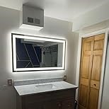 LOAAO 60”X36“ RGB LED Bathroom Mirror with Lights, Large, Anti-Fog, Dimmable Smart Lighted Bathroom Vanity Mirror, Multiple Light Modes, RGB Backlit + Front Light, Memory Function, Tempered Glass
