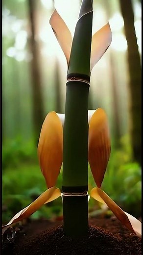 Bamboo Shooting Up Fastest Plant Growth Time-Lapse #Bamboo #FastNature #ForestVibes #zen #timelapse
