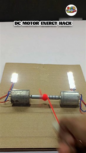 Light And LED Powered By Thread Using DC Motor | Amazing DIY Energy Hack