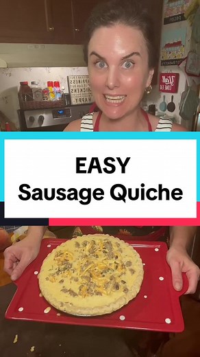 Sausage Quiche #quiche #sausagequiche #breakfast #brunch #easyrecipe #recipetok #eggs #eggrecipe #mrshappyhomemaker