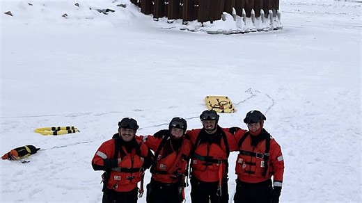 Ice rescue drills important for Coast Guard Station Erie members
