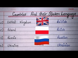 Countries and Spoken official languages | 20 countries and their languages