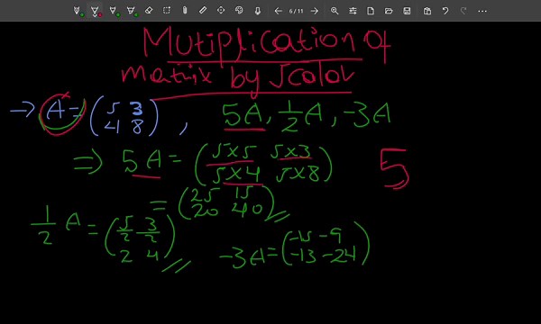 Maths - Grade 11 - Operation on matrices - Unit 6 #elearnhabesha #ethiopianeducation