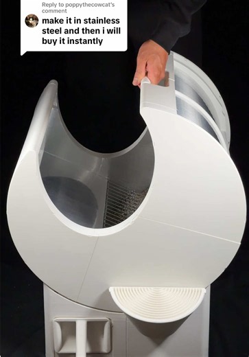 Stainless Steel Litter Box — 5–10 Sec No-Scoop Self-Cleaning