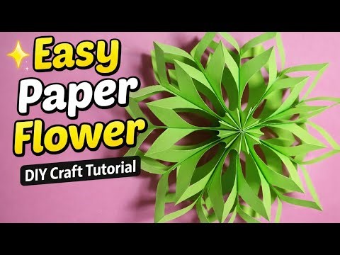 How to make beautiful flowers with paper #handmade paper craft #easy paper flower
