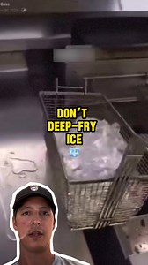 This is what happens when you deep-fry ice… ever got an oil burn before? 😫 #deepfry #deepfryer #burns #firesafety | Happy It's Not Me