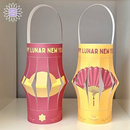 Lunar New Year Paper Lantern Free Craft Template For Kids Chinese New Year Craft squaresunflower.net