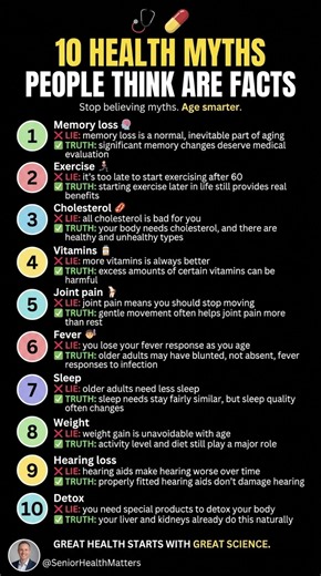 10 Health Myths People Think Are Facts After 60