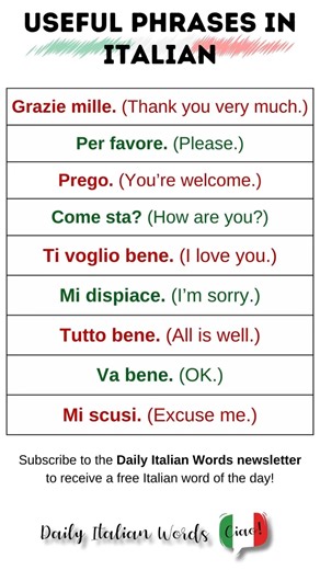 612K views · 2.5K reactions | Useful phrases in Italian for beginners!  #dailyitalianwords #italianoperstranieri #italianoonline #italianteacher #italianlanguagecourses #italianlanguage #learnitalianlanguage #learnitalianonline #learnitalian | Daily Italian Words | Facebook