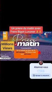 prière du matin avec frere Bigot luxoner