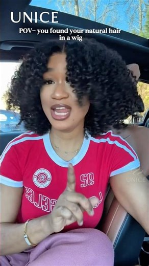 UNice Natural Afro Hair Look Lace Wig Kinky Curly