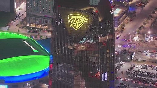 WATCH: Devon Tower shines gold Thunder logo after winning NBA title