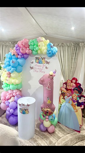💗👑 Princess Set Up Fit For A Princess 👑💗 #birmingham #balloondecor #balloonartist #balloongarland #happybirthday