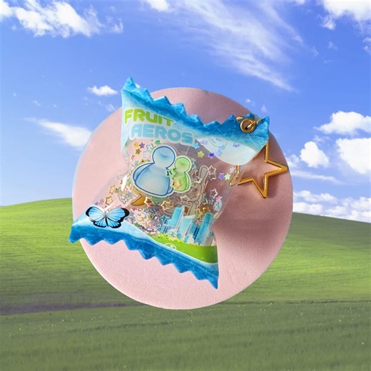 Frutiger Aero Candy Bag Shaker Keychain - Etsy