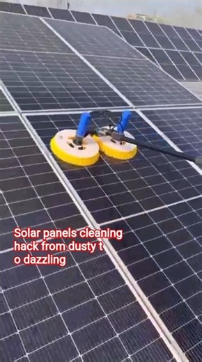 Watch this innovative tool make solar panel cleaning a breeze!"