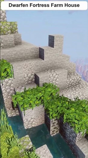 Minecraft Dwarven Fortress Farm House | Rugged Agrarian Inspiration #shorts